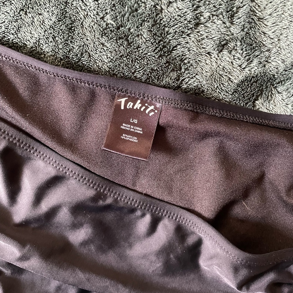 Black Tahiti Bikini Bottoms w/ Adjustable Ties